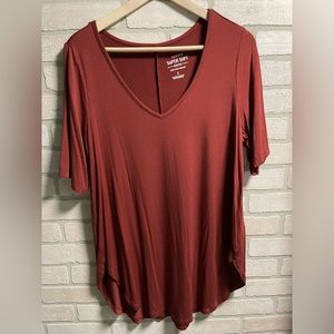 Torrid T-shirt long sleeve 1 rustic orange